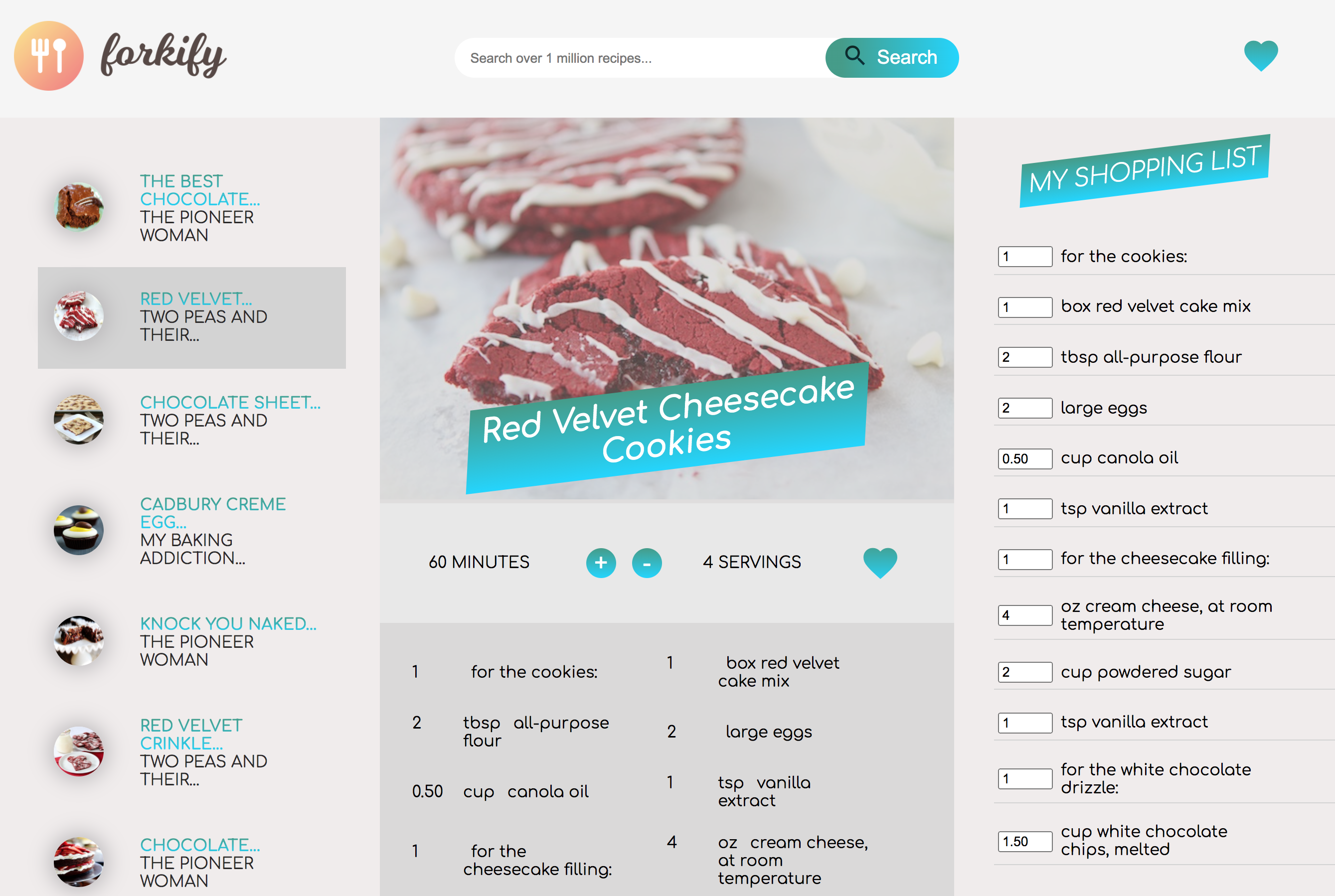 photo of a recipe app